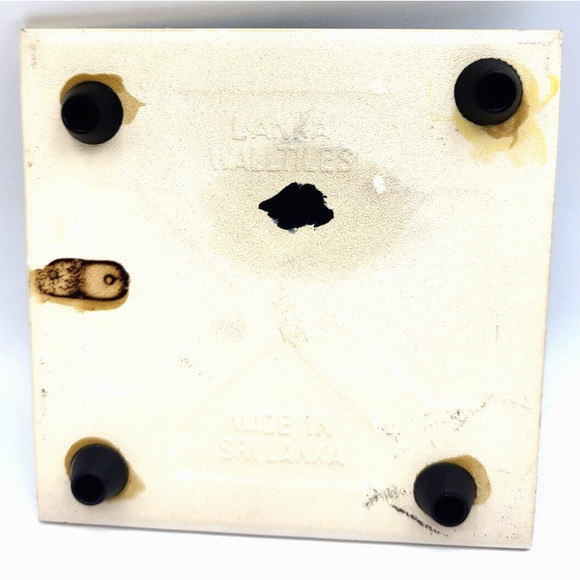 Vintage Kokapelli Flute Dancer Ceramic Trivet Wall Hanging 4.5" Sri Lanka - Picture 3 of 7